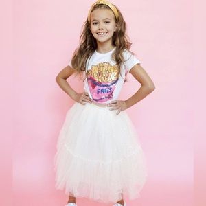 Lola and the Boys Spin & Dream Sparkle Midi Skirt Size 8